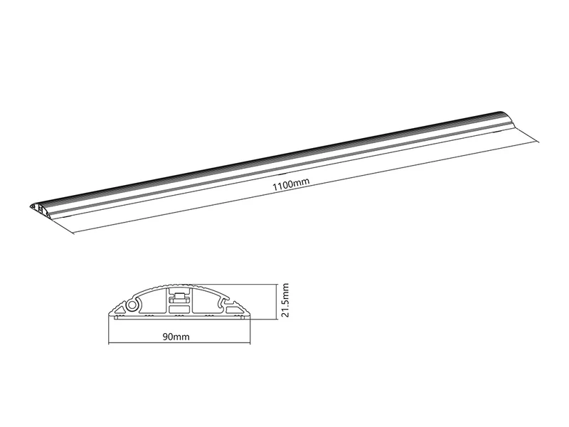 Accessoire de Câble Multibrackets 5391, Aluminium, Noir