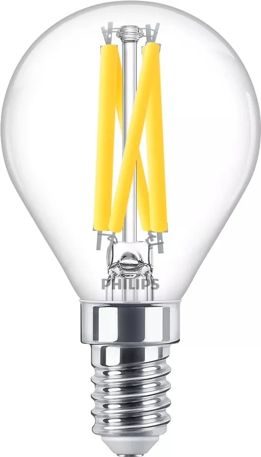 Philips Ampoule flamme transparente à filament 60W P45 E14