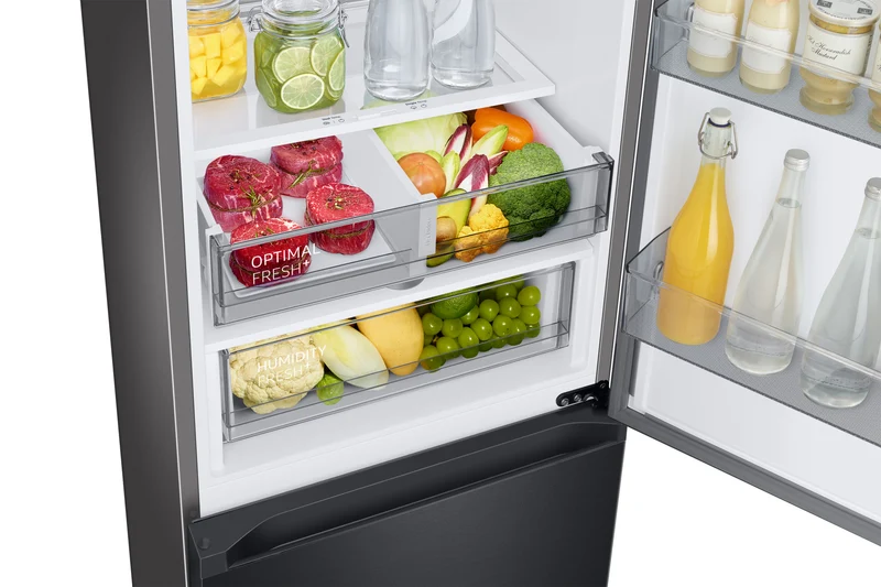 Samsung Réfrigérateur Combiné Bespoke AI - Carbone- Connecté - 344L - Classe E -RB34C7B5EB1