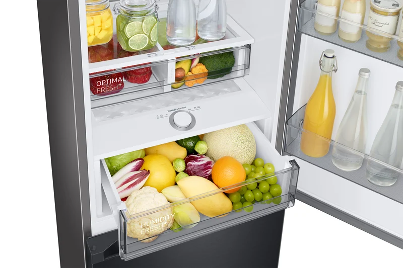 Samsung Réfrigérateur Combiné Bespoke AI - Carbone- Connecté - 344L - Classe E -RB34C7B5EB1