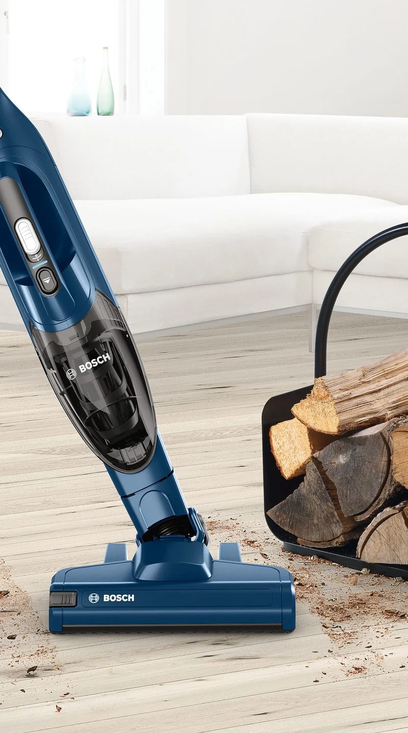 Bosch Serie 2 BBHF216 Aspirateur Balai 2 en 1 Sans Sac, Batterie Li-Ion 14,4V, Bleu