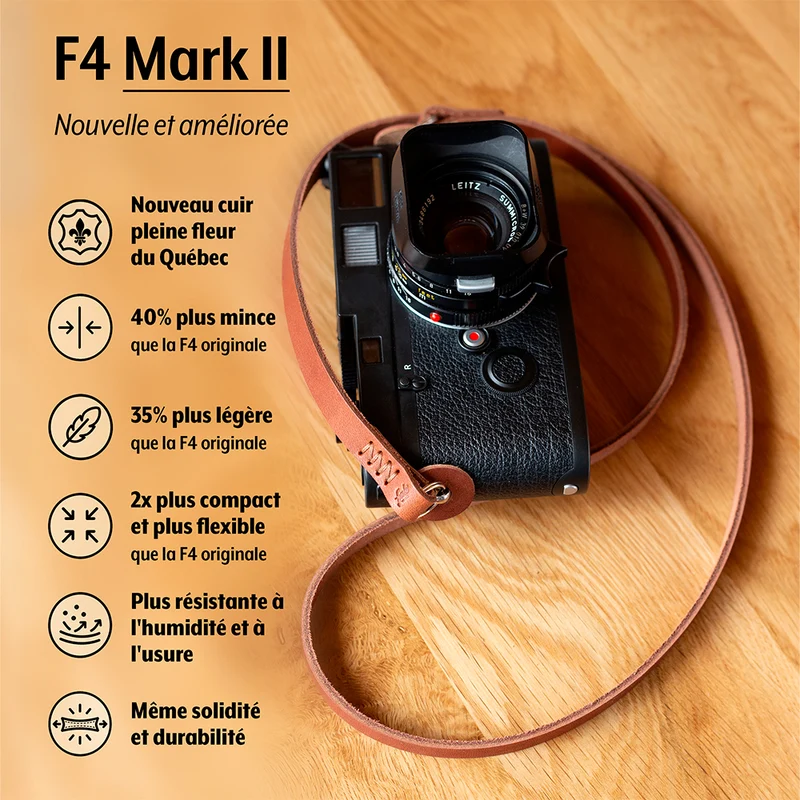 Courroie F4 Mark II longueur 39po (S/Cuir Brun)