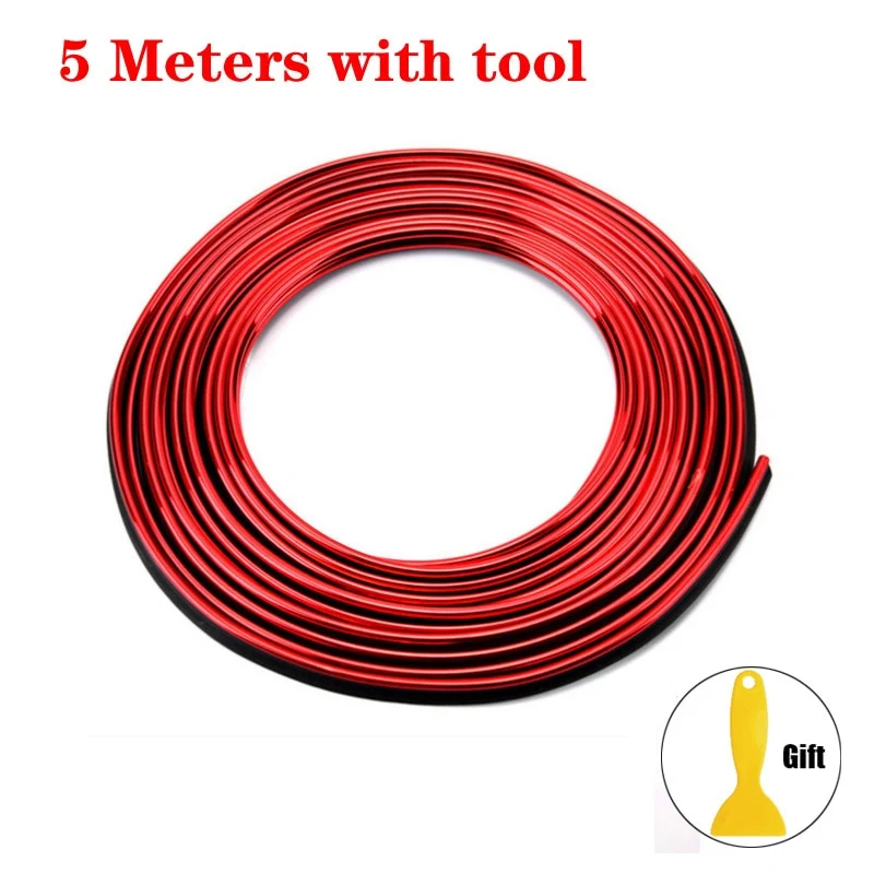 Universal Car Moulding Decoration Flexible Strips 5M/1M