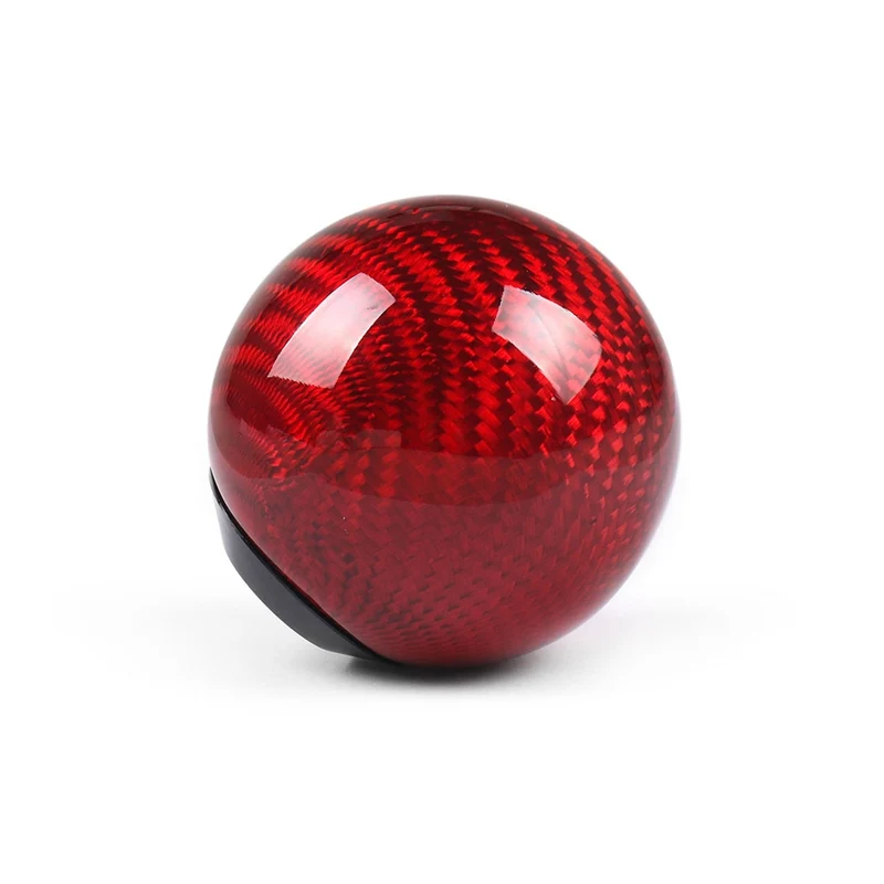 Car Gear Round Ball Shape Real Carbon Fiber