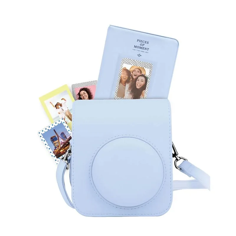 Ensemble d'Étui avec Album et Autocollants pour Mini 12 (Bleu)