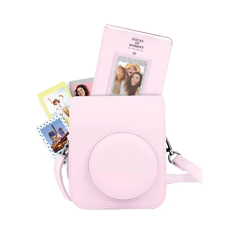 Ensemble d'Étui avec Album et Autocollants pour Mini 12 (Rose)