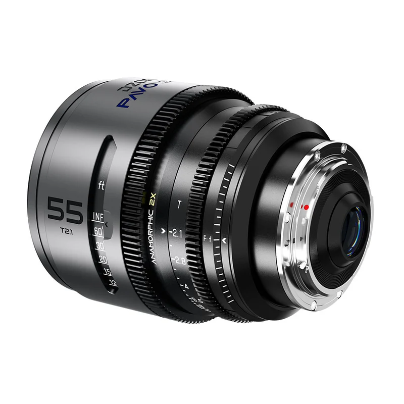 Pavo 55mm T2.1 2X Anamorphique PL/EF (Revêtement Bleu)