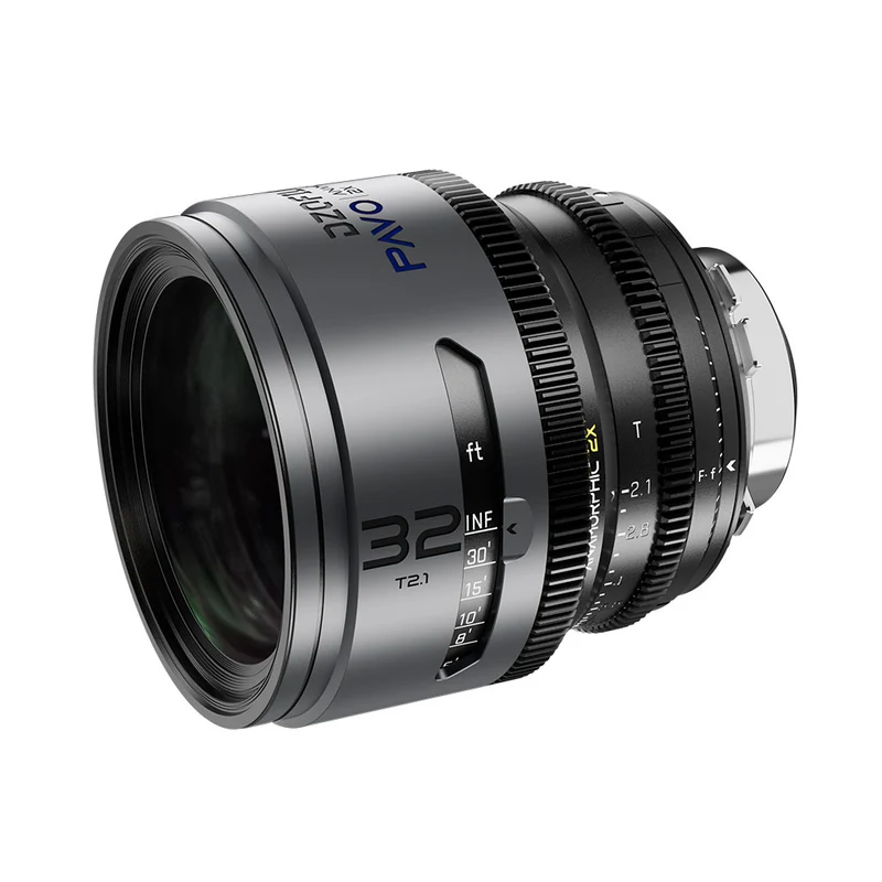 Pavo 32mm T2.1 2X Anamorphique PL/EF (Revêtement Bleu)