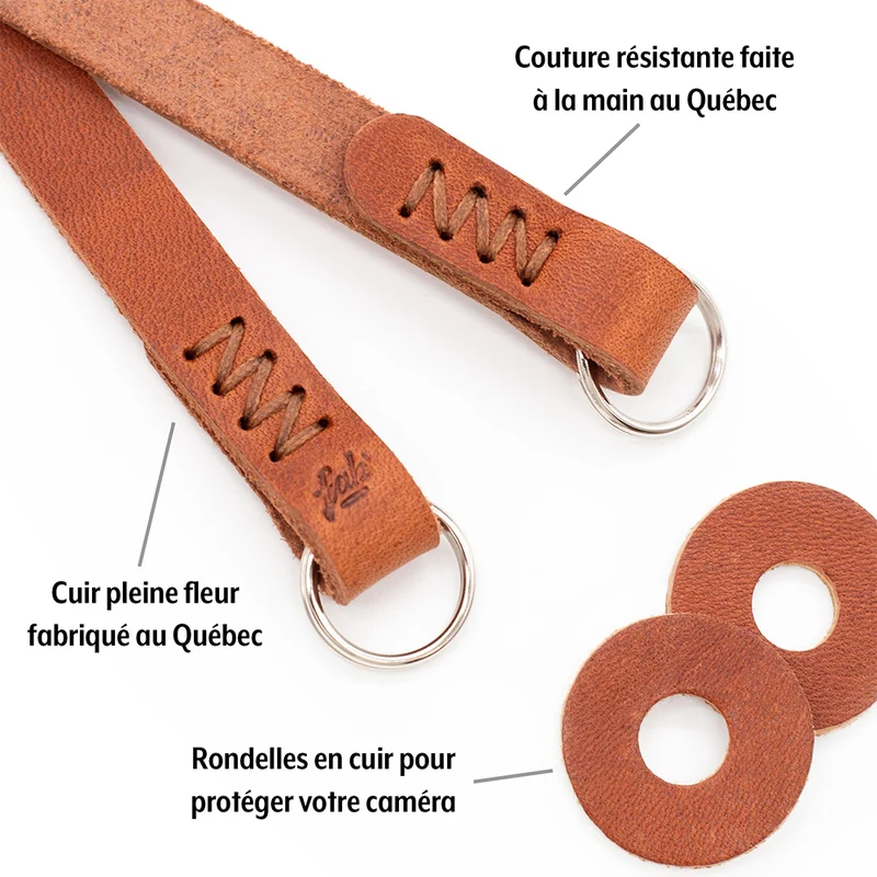 Courroie F5 de longeur 28po (X-S/Cuir Brun)
