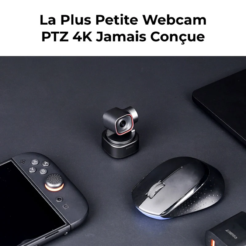 Webcam Tiny 3 PTZ 4K avec Audio Spatialisé et Alimentée par l’IA