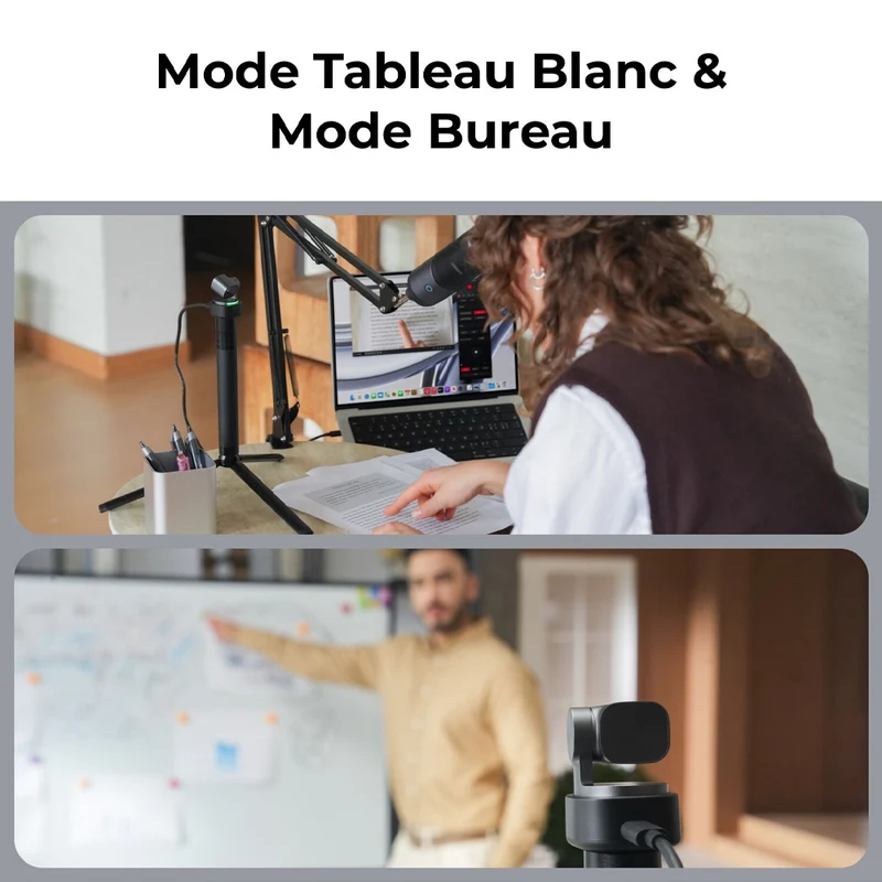 Webcam Tiny 3 PTZ 4K avec Audio Spatialisé et Alimentée par l’IA