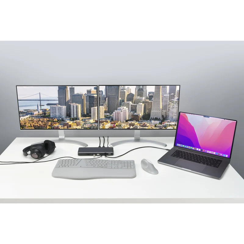 Kensington SD5760T Station d’accueil Thunderbolt 4, Double Sortie Vidéo 4K, Alimentation 96W