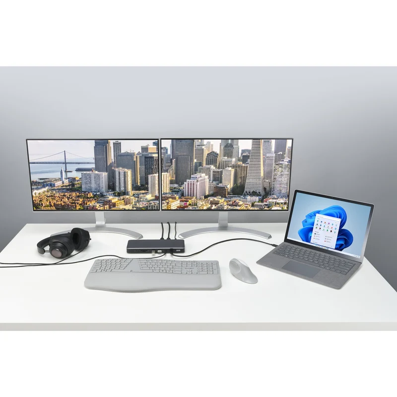 Kensington SD5760T Station d’accueil Thunderbolt 4, Double Sortie Vidéo 4K, Alimentation 96W