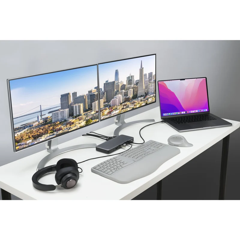 Kensington SD5760T Station d’accueil Thunderbolt 4, Double Sortie Vidéo 4K, Alimentation 96W