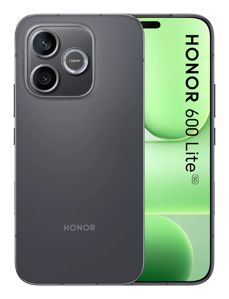 Honor Bundle 600 Lite 256GB et Watch 2i, Smartphone 5G 6.6", 8 Go RAM, 256 Go, 6520 mAh, Noir