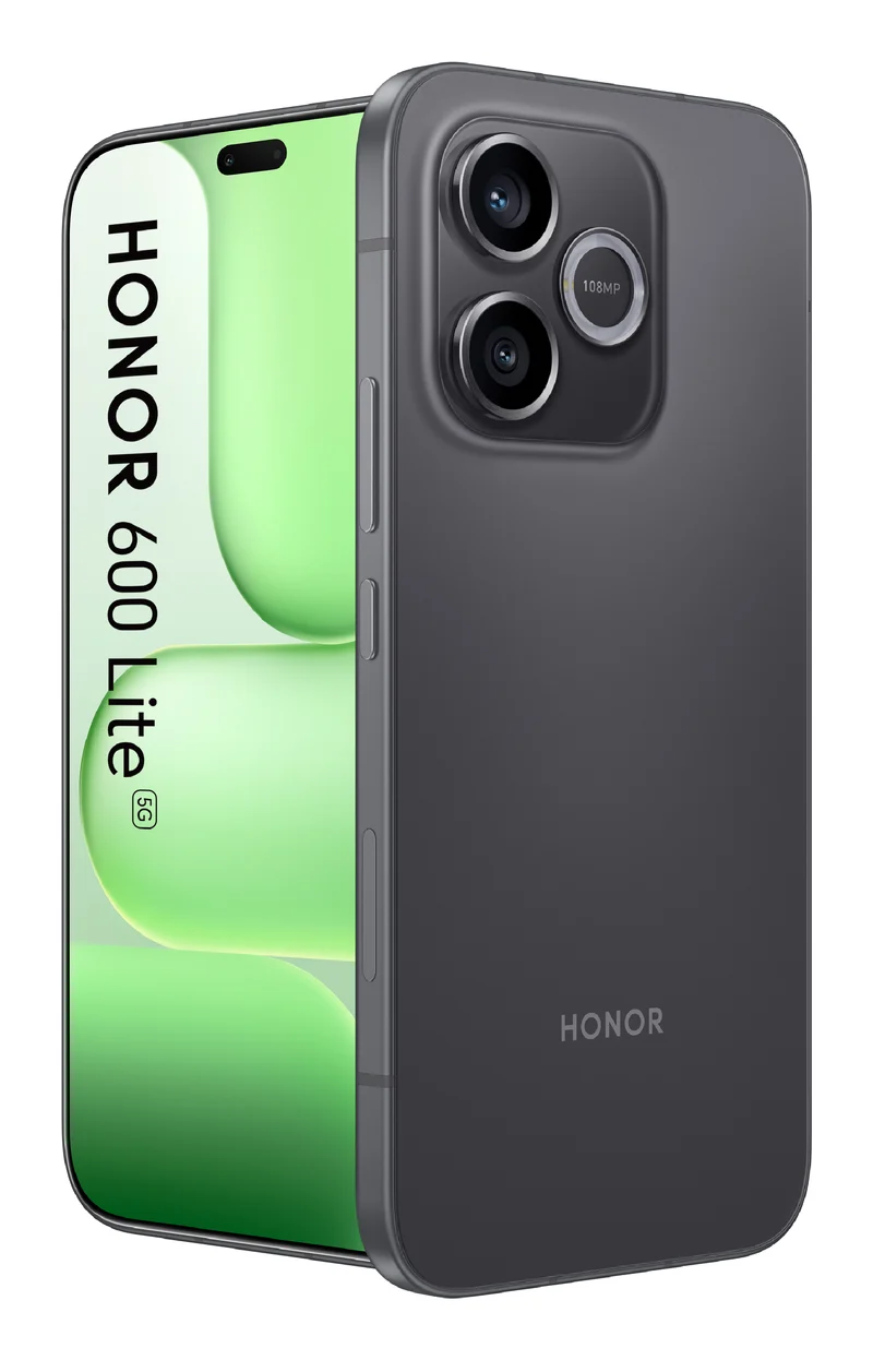 Honor Bundle 600 Lite 256GB et Watch 2i, Smartphone 5G 6.6", 8 Go RAM, 256 Go, 6520 mAh, Noir