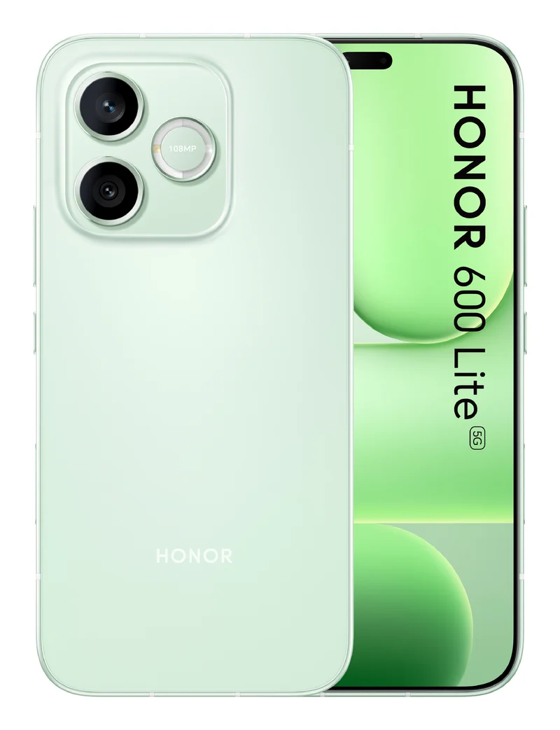 Honor Bundle 600 Lite 256Go Vert et Watch 2i Noire, Smartphone 5G 6.6", 8Go RAM, 6520 mAh