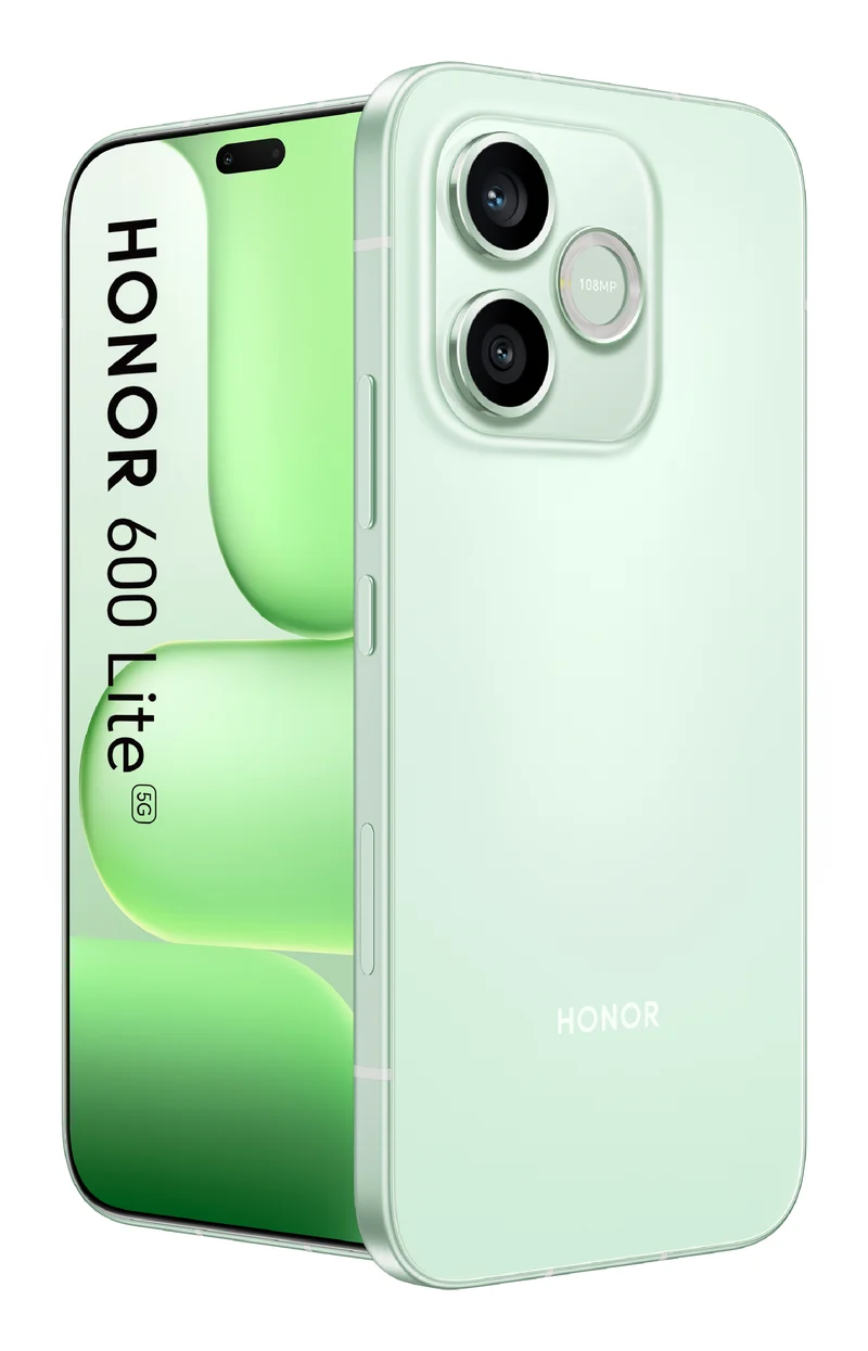 Honor Bundle 600 Lite 256Go Vert et Watch 2i Noire, Smartphone 5G 6.6", 8Go RAM, 6520 mAh