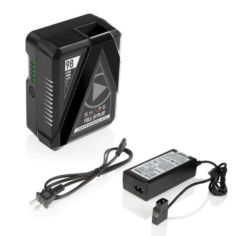 Batterie rechargeable Full Play 98 Wh V-Mount avec Chargeur de batterie portable D-Tap