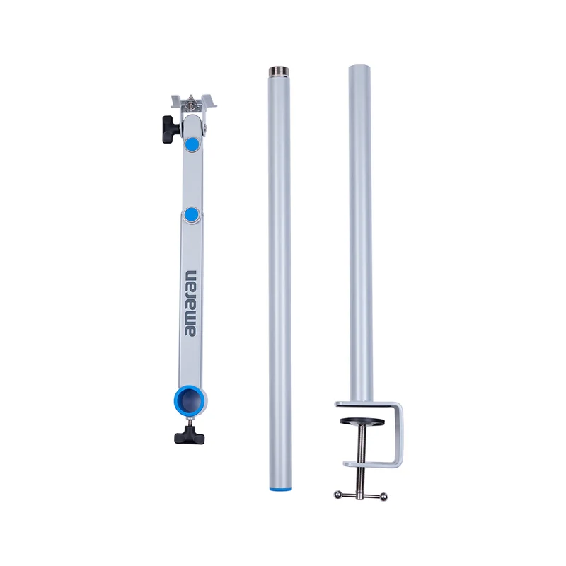 Pince de Bureau pour Lumière Verge (Argent)
