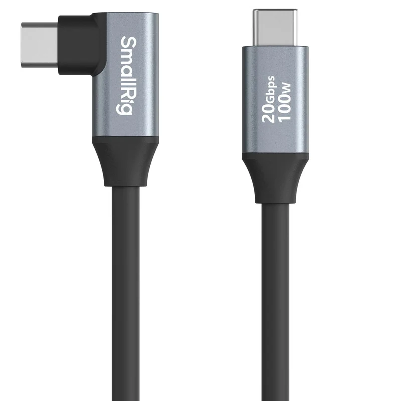 Câble de données USB-C vers USB-C Droit à Angle-Droit 60cm