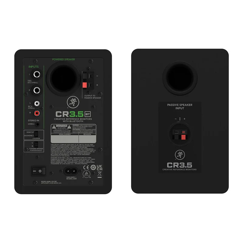 CR3.5BT Moniteurs de Studio Amplifiés 3.5po avec Bluetooth (Paire)