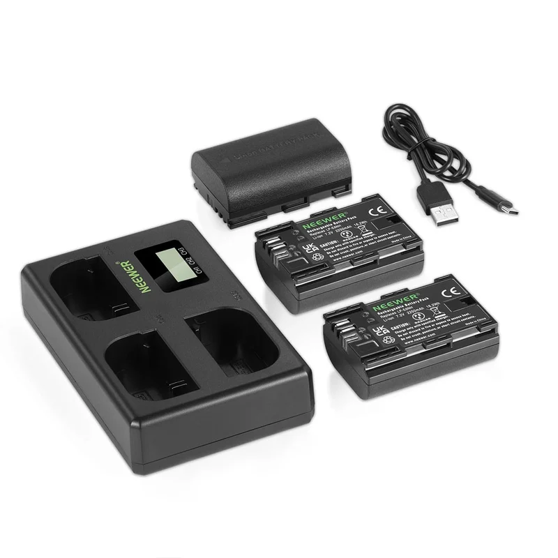 Ensemble de 3 piles LP-E6NH avec Chargeur Triple
