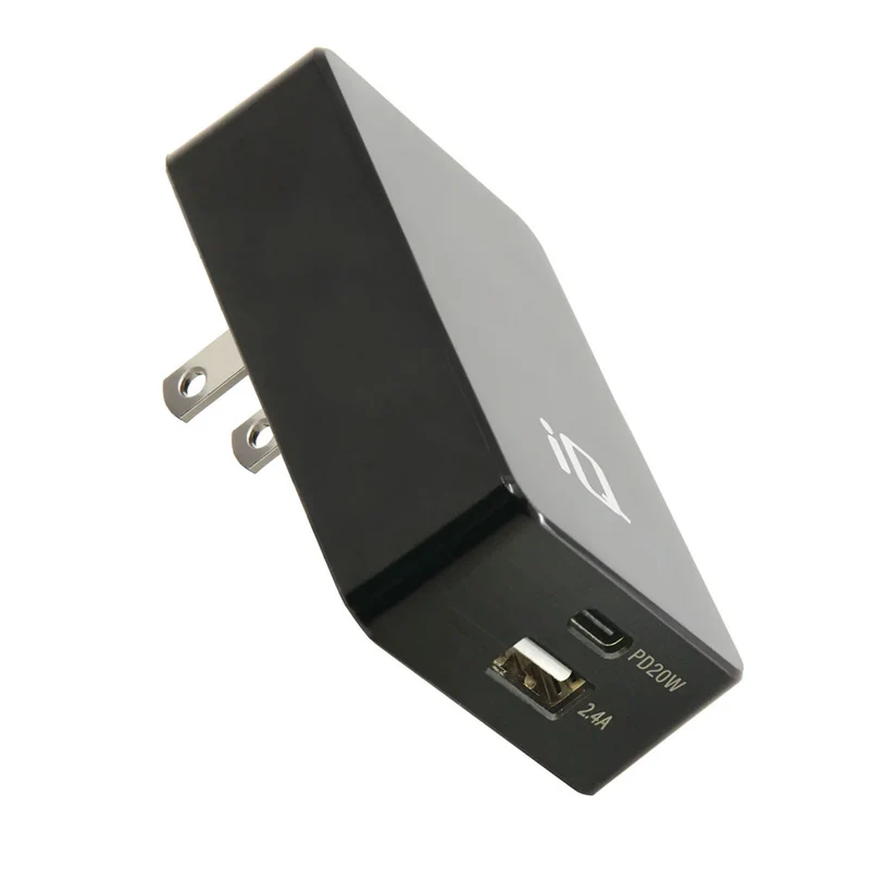 Chargeur mural USB-C 20W et USB-A 2.4A