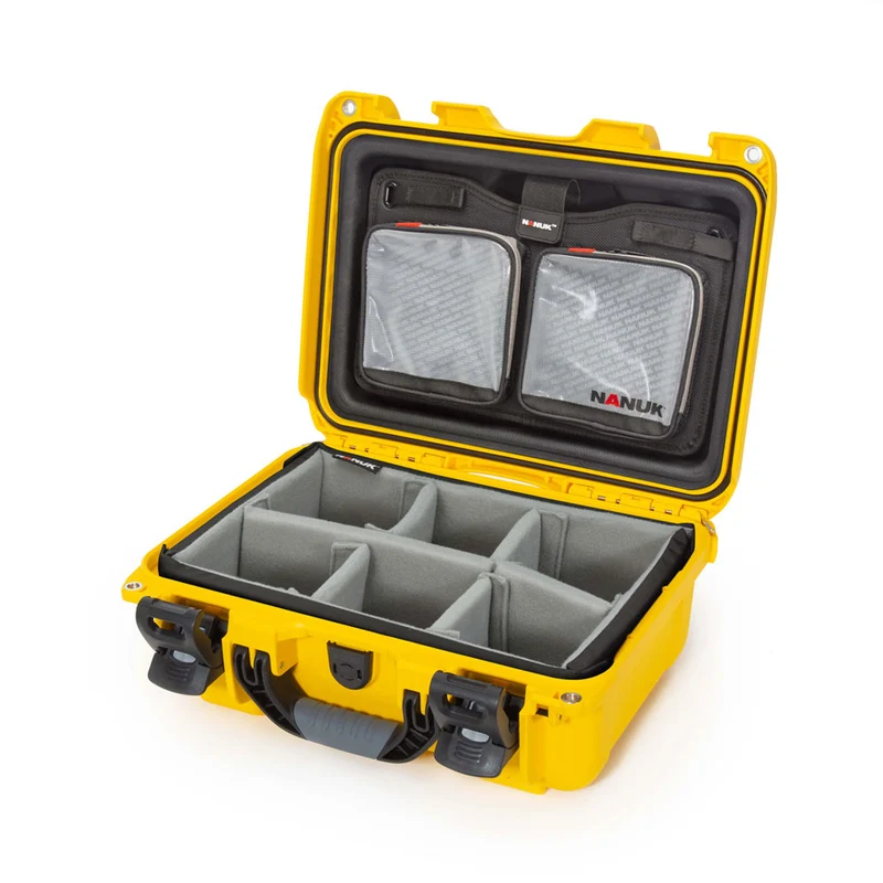 Valise Rigide Nanuk 915 avec Séparateurs rembourrés & Organisateur de couvercle (Jaune)