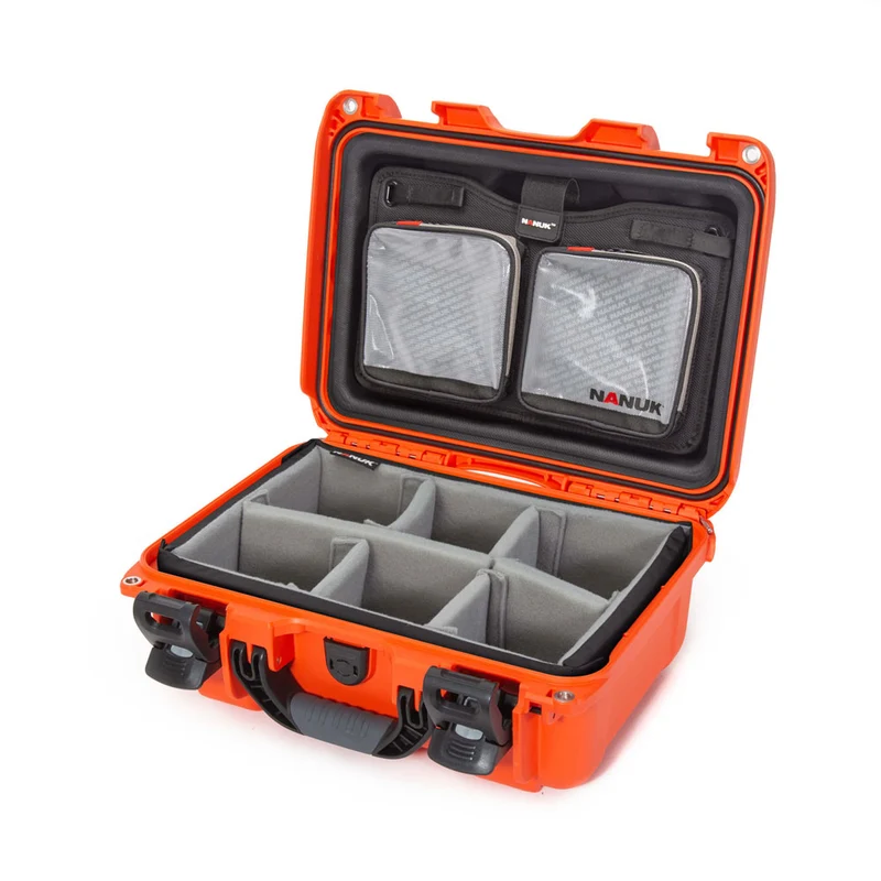 Valise Rigide Nanuk 915 avec Séparateurs rembourrés & Organisateur de couvercle (Orange)