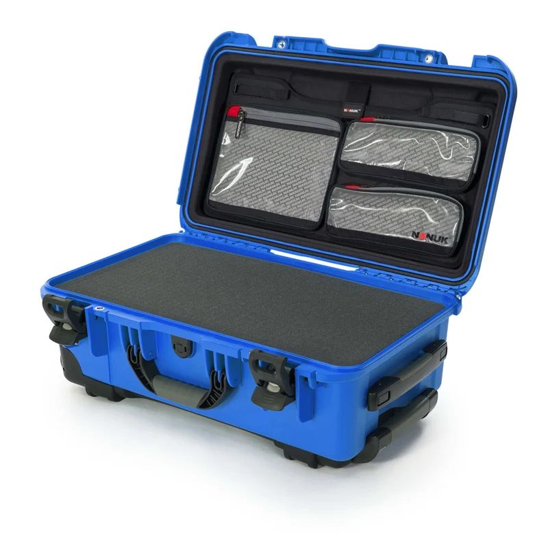 Valise Rigide à roulettes Nanuk 935 avec Mousse & Organisateur de couvercle (Bleu)