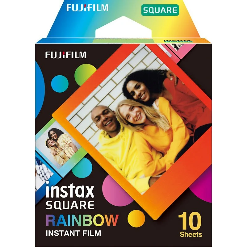 Film instantané Instax Square Arc-en-Ciel (10 Feuilles)