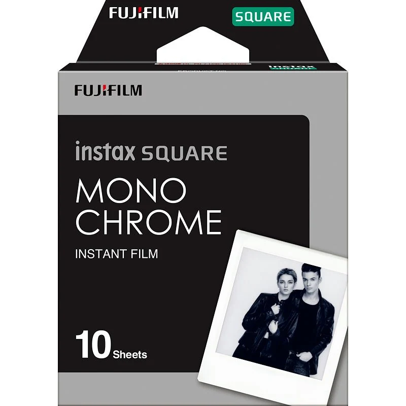 Film instantané Instax Square Monochrome (10 Feuilles)