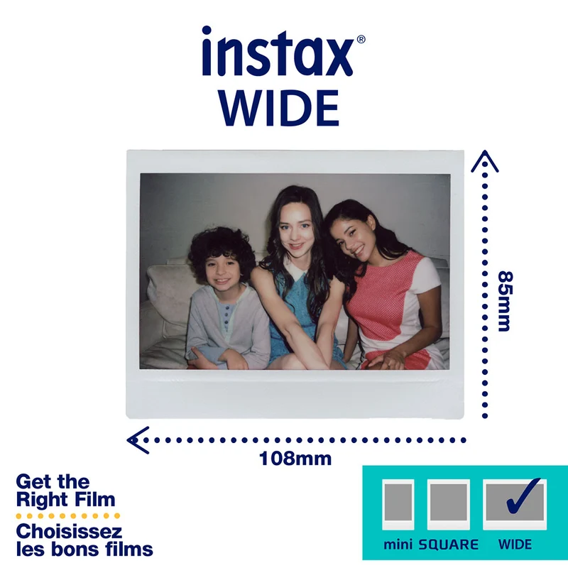 Film Instantané Instax Wide (2 Paquets de 10 Feuilles)