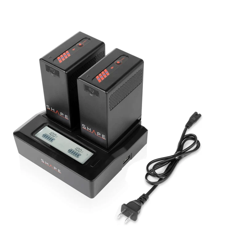 Ensemble 2 Piles BP-U65 lithium-ion avec Chargeur Double LCD