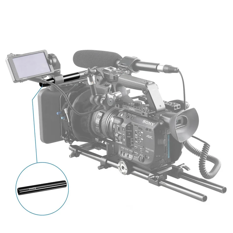 Paire de tiges de 15 mm en alliage d'aluminium (M12 - 4po)