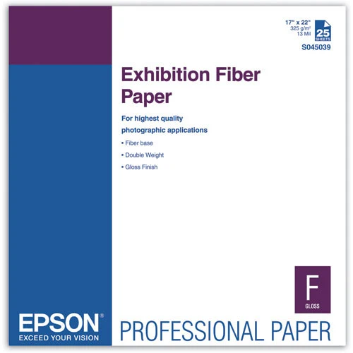 Papier Fibre Exposition 17x22po (25 Feuilles)