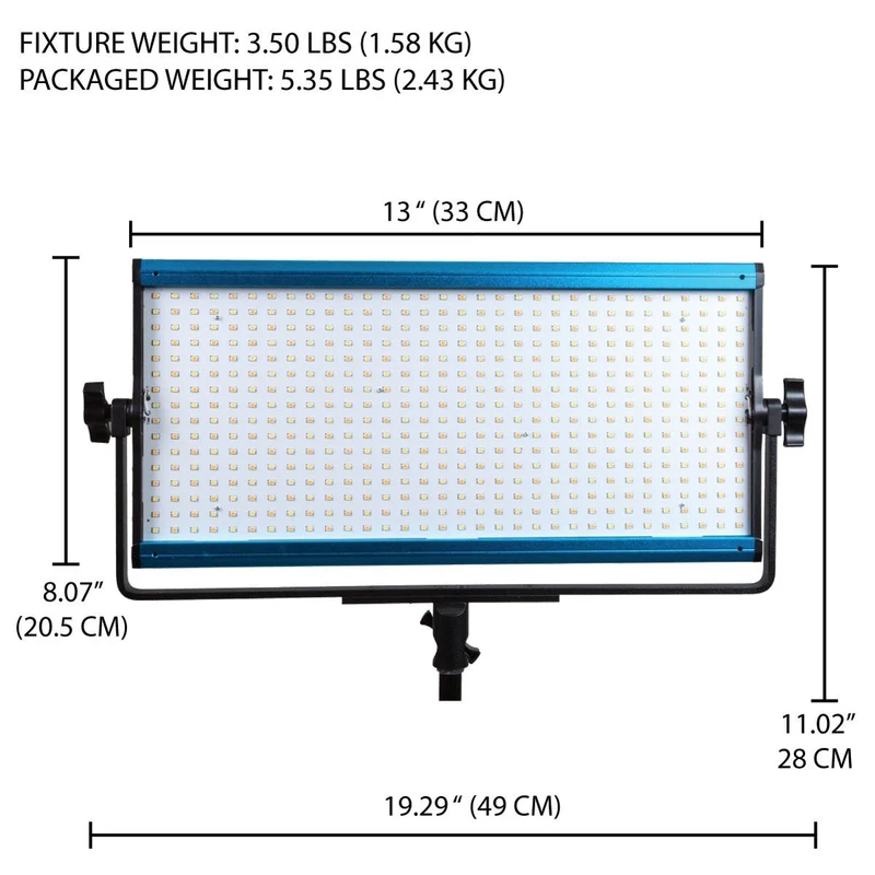Dracast LED1000 Ensemble 3 Lumière Série X Bicolor LED avec Valise
