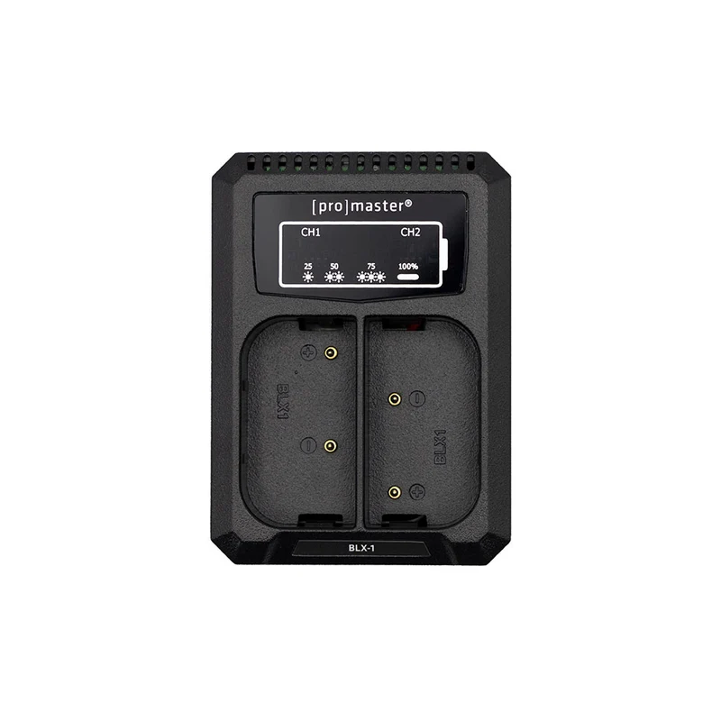 Chargeur double USB pour pour OM SYSTEM BLX-1