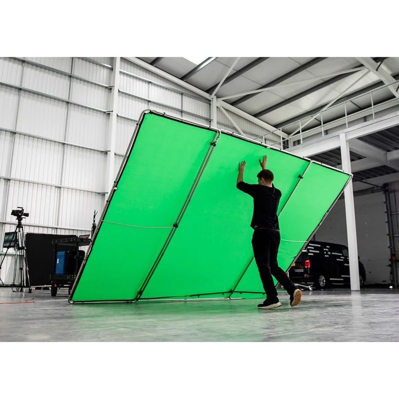 Fond de Scène Chroma Key Vert avec Cadre en aluminium (4 x 2.9m)