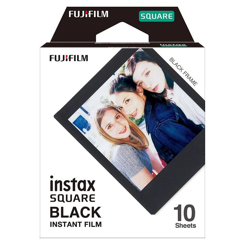 Film Instantané Instax Square Noir (10 Feuilles)