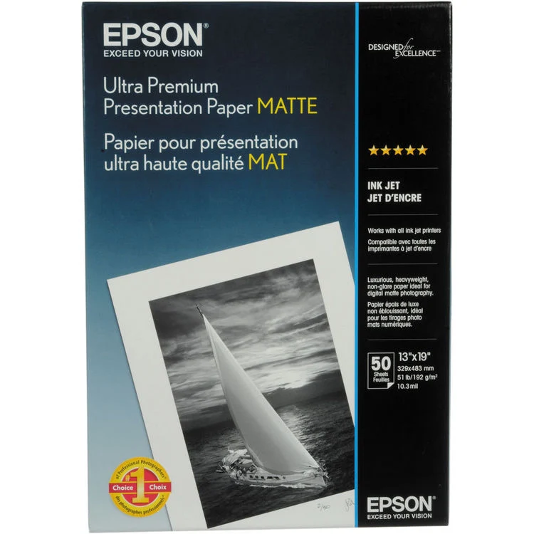 Papier pour Présentation Ultra Haute Qualité Mat 13x19po (50 Feuilles)