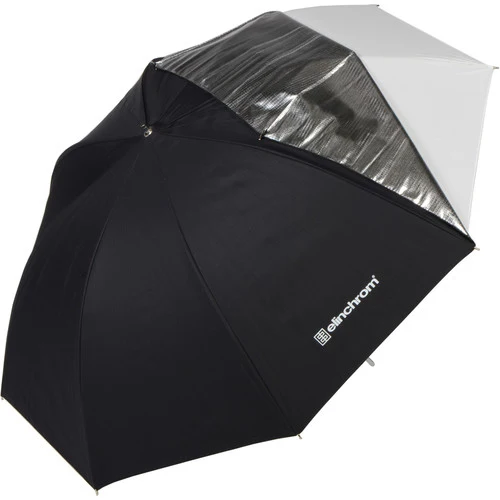 Parapluie Peu Profond Blanc/Translucide (41po)