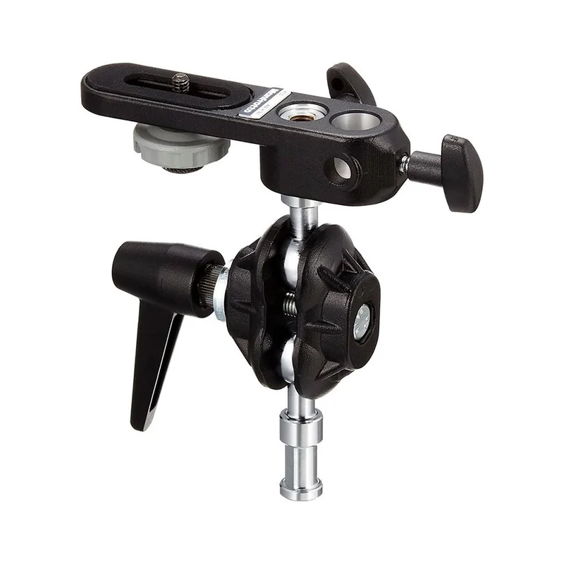 Tête double rotule sur tige 16mm avec support