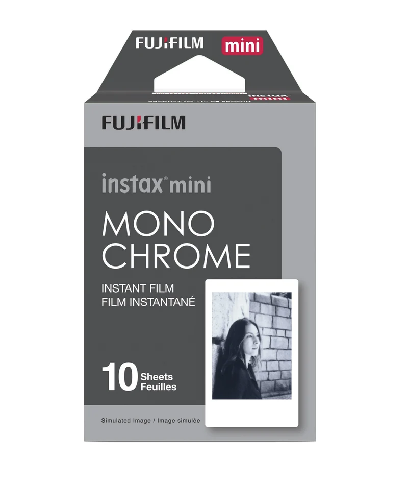 Film Instantané Instax Mini Monochrome (10 Feuilles)
