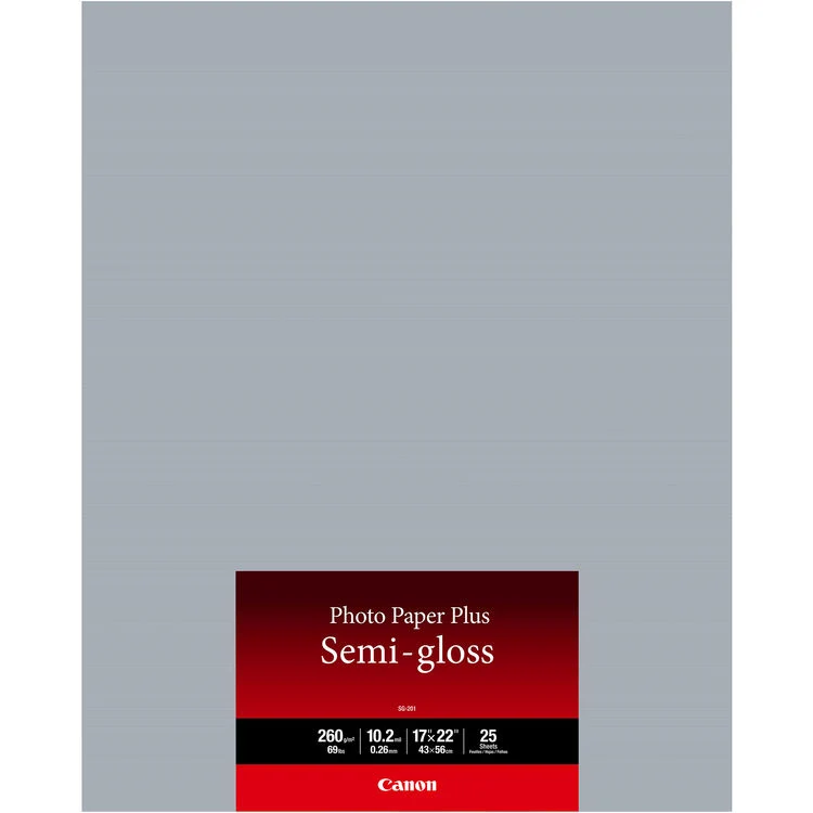 Papier Photo Semi-Glacé Plus 17x2po (25 Feuilles)
