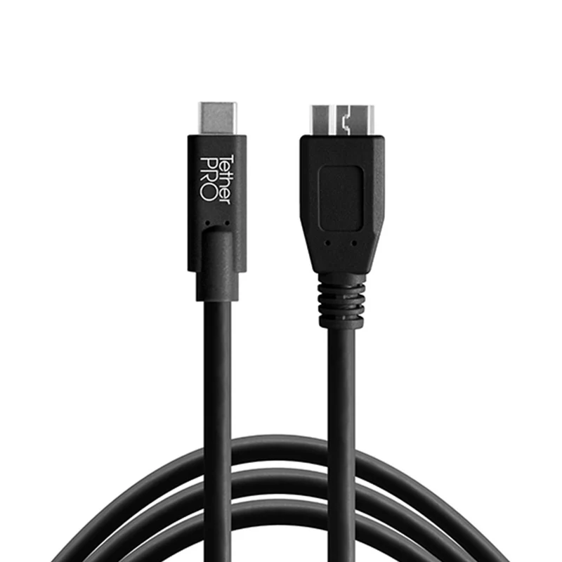 Câble TetherPro USB-C à 3.0 Micro 15pi (Noir)