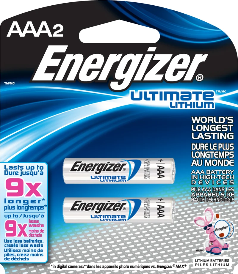 Piles Ultimate Lithium AAA (2 Piles)
