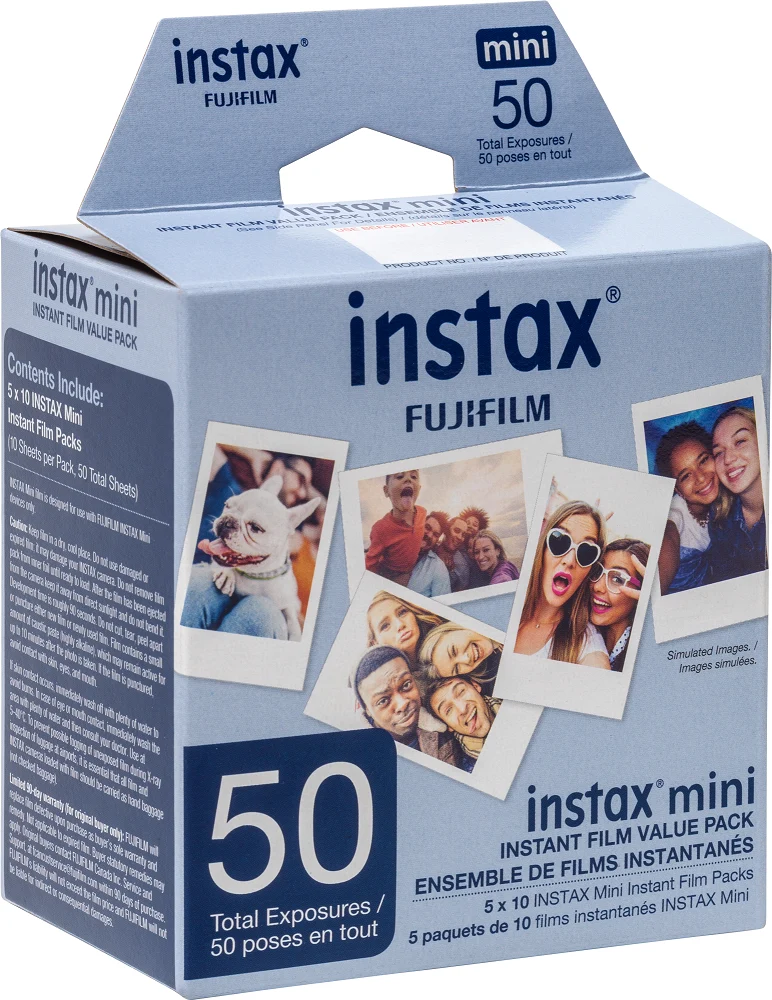 Film Instantané Instax Mini (5 Paquets de 10 Feuilles)