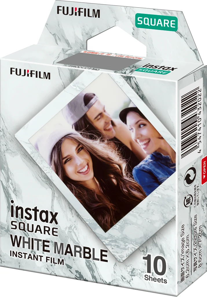 Film Instantané Instax Square Marbre Blanc (10 Feuilles)